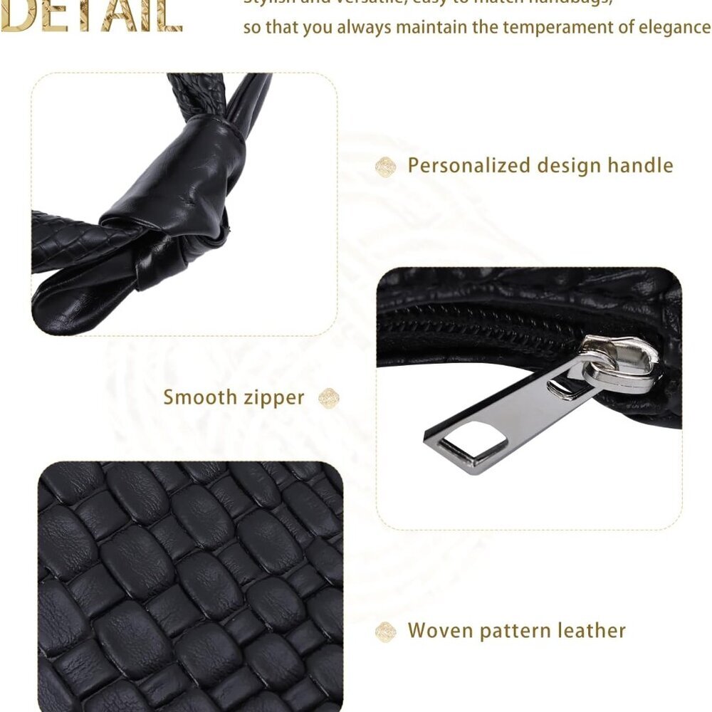 Black Dumpling Evening Bag - Versatile Handbag Fo… - image 6